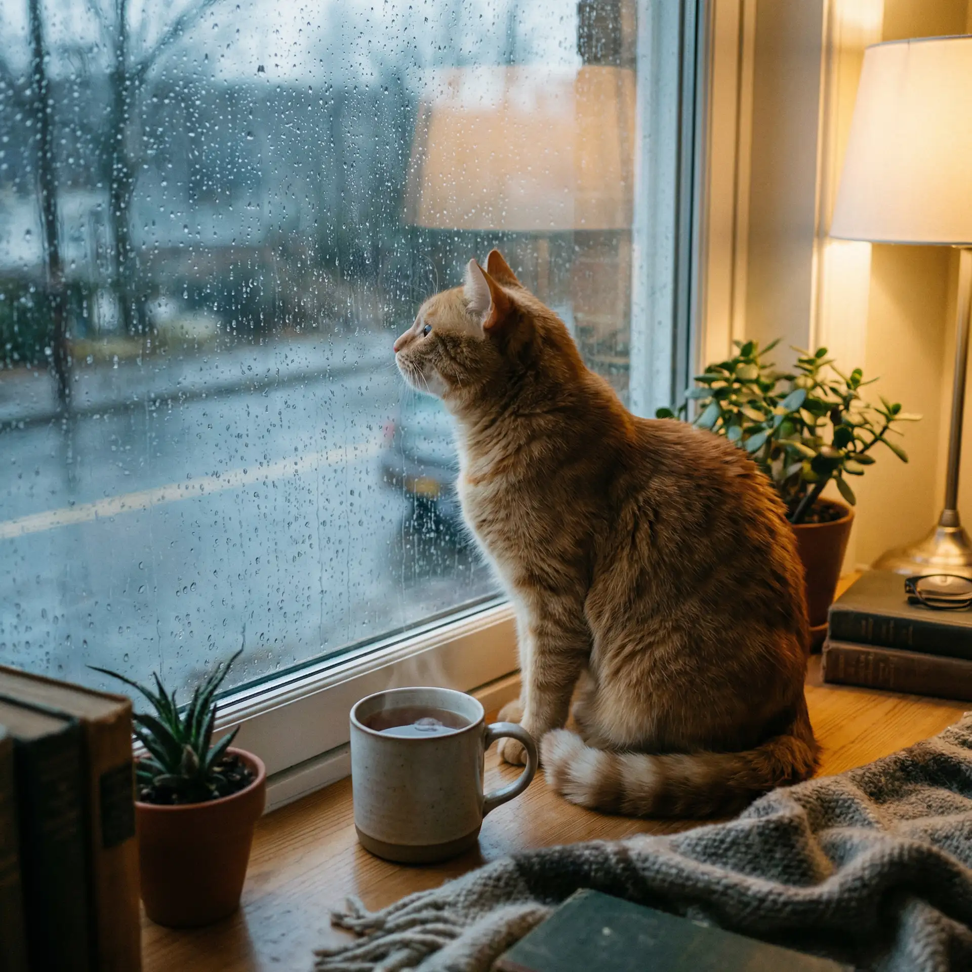 猫咪望着窗外的雨 - 血型君第二季